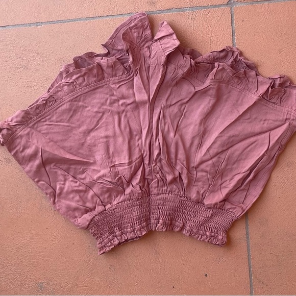 High Waist Pink Ruffle Shorts - Picture 6 of 8